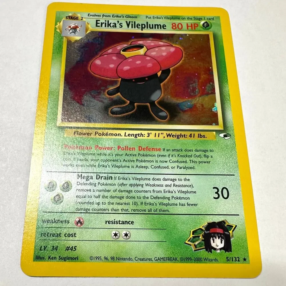 2000 Pokemon Gym Heroes Erika's Vileplume Holo #5/132
